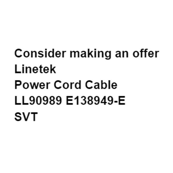 Linetek Power Cord Cable LL90989 E138949-E Black SVT - Picture 2 of 15
